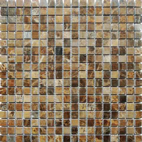 Мозаика Caramelle Mosaic Pietrine Emperador Dark MAT 15x15 - толщ. 4 мм 305x305
