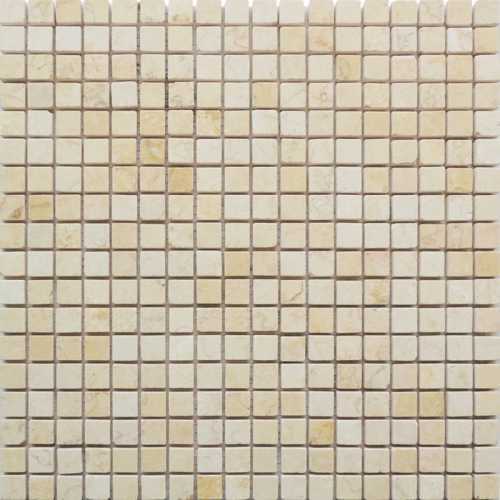 Мозаика Caramelle Mosaic Pietrine Botticino MAT 15x15 - толщина 4 мм 30.5x30.5