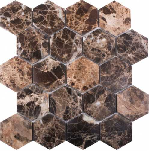 Мозаика StarMosaic HEXAGON DARK EMPERADOR POLISHED 28