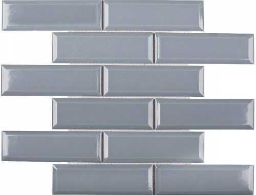 Мозаика StarMosaic KM41843 Metro Bluish-Grey Glossy 4.5х14.5 28.7х29.5х6.5