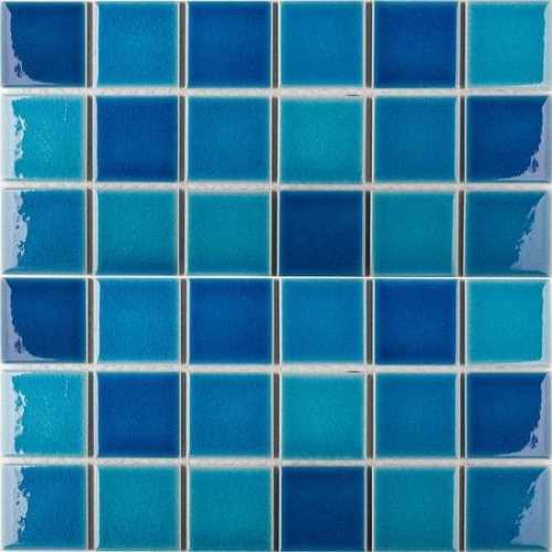 Мозаика StarMosaic LWWB84555 Crackle Blue Mixed Glossy 4.8x4.8 30.6х30.6х6