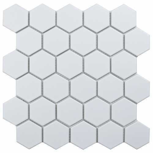 Мозаика StarMosaic Hexagon small White Glossy (IDL1001) 26.5х27.8