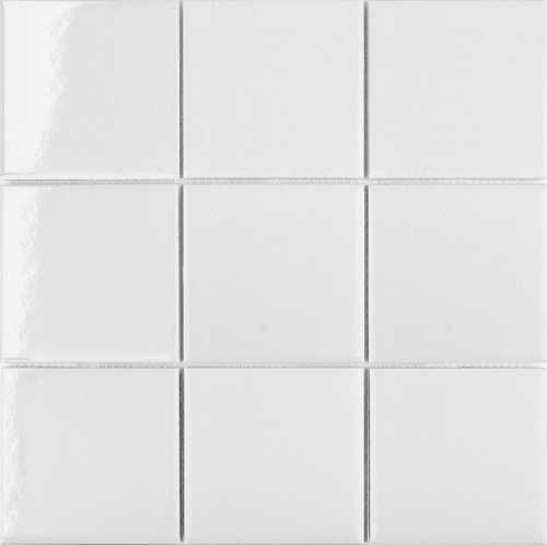 Мозаика StarMosaic MH33800 White Glossy 97x97 300х300х6