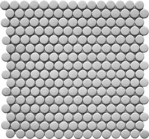 Мозаика StarMosaic NK50096 Penny Round Grey Glossy 315х309х6