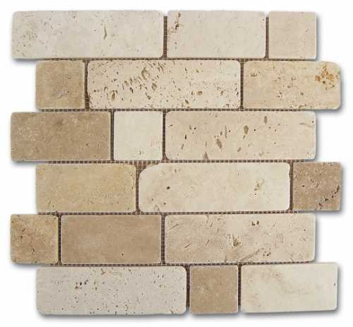 Мозаика Dune 184996 Mosaico Travertino Brick 30