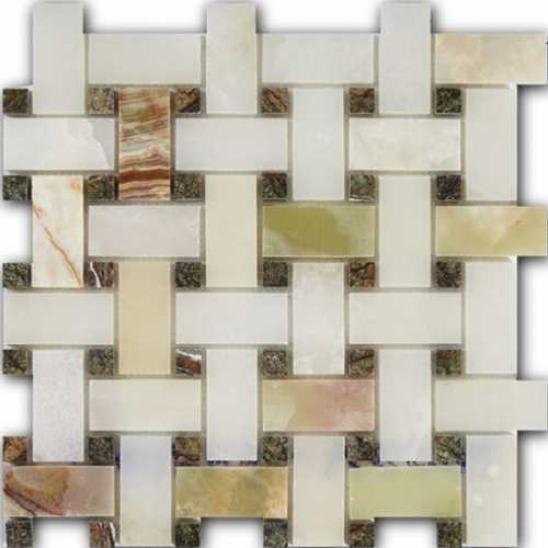 Мозаика Art&Natura Ceramic Verde Onix + Rain Forest Green 3*6*1 30