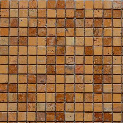 Мозаика Art&Natura Ceramic Marble Mosaic Travertino Giallo 15*15 305*305
