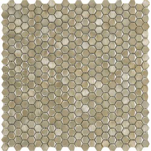 Мозаика L'Antic Colonial L244008671 Gravity Aluminium Hexagon Gold 30.7x30.4x04