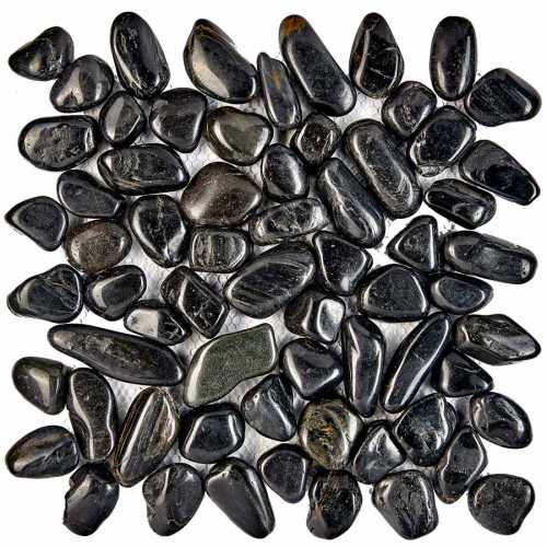 Мозаика Pixmosaic PIX264 из гальки Blaсk stone 30.5х30.5