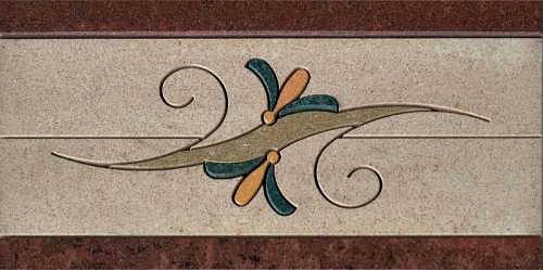 Бордюр Casalgrande Padana Fascia Floreale B Rosa Portogallo (Rosa Portogallo