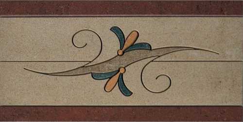 Бордюр Casalgrande Padana Fascia Floreale B Palissandro (Rosa Portogallo